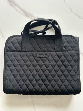 Vera Bradley Quilted Black Hanging Travel Bag